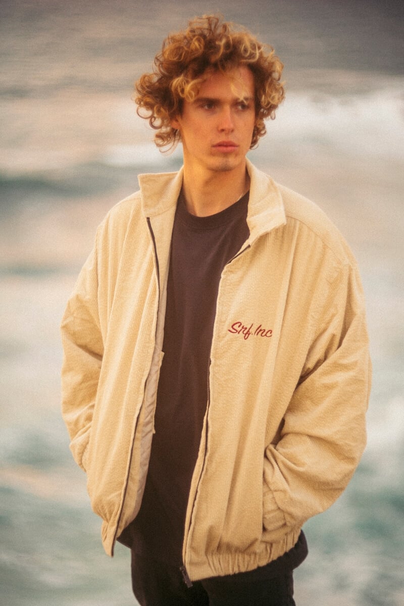 Cord Baseball Jacket - Vintage White Cord Baseball Jacket - Vintage White