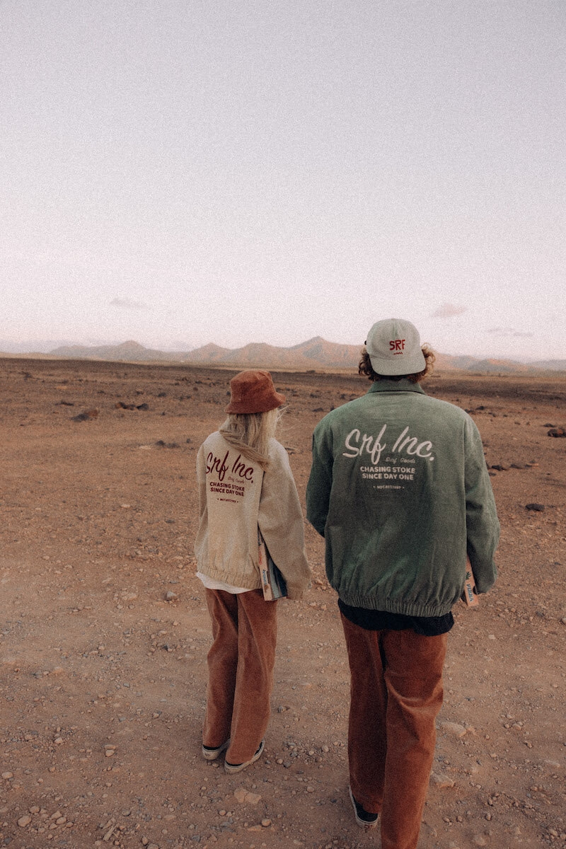 Cord Baseball Jacket - Vintage White