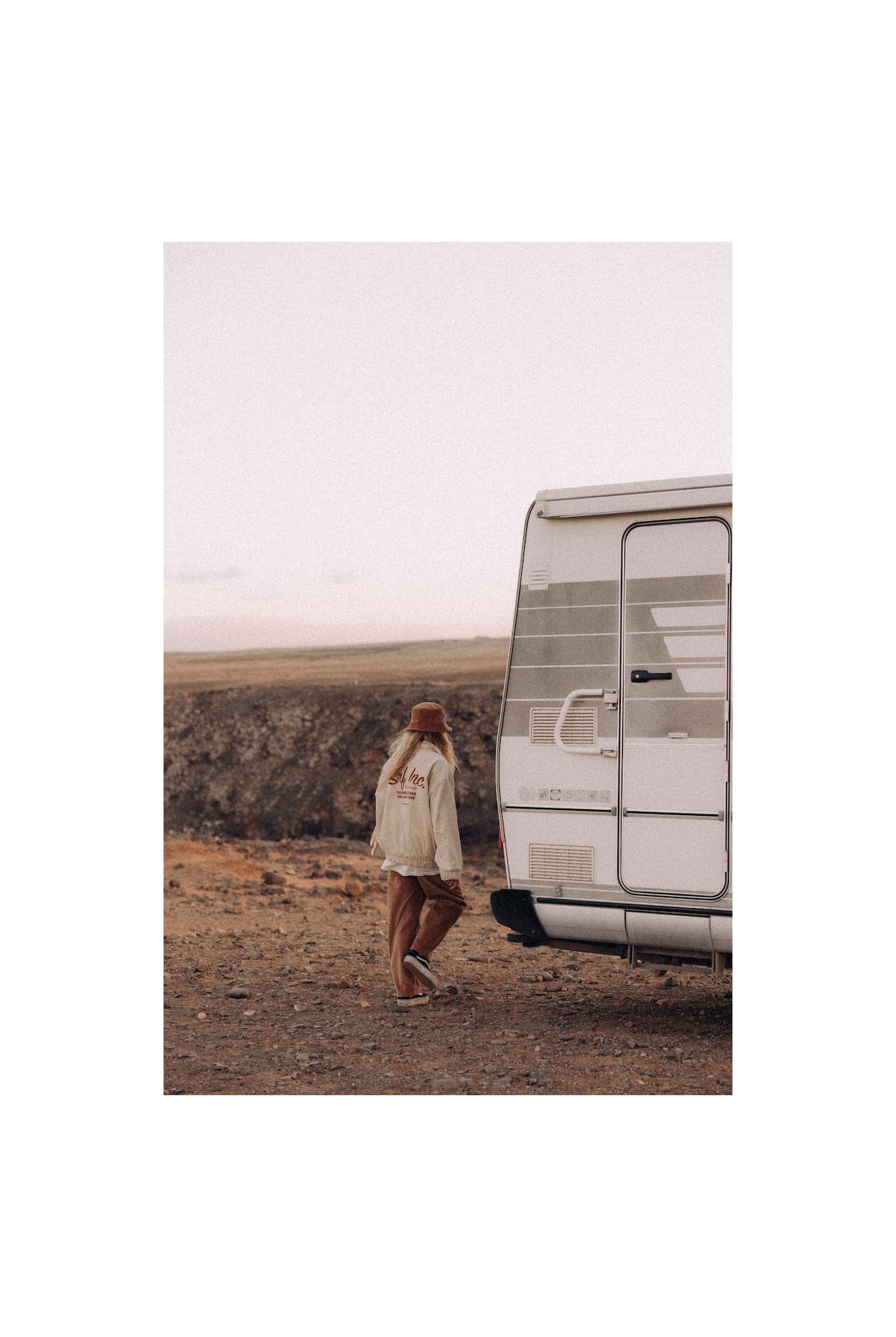 Cord Baseball Jacket - Vintage White