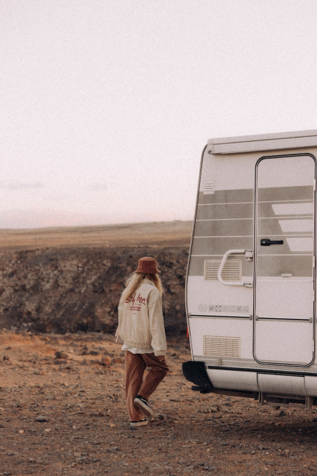 Cord Baseball Jacket - Vintage White Cord Baseball Jacket - Vintage White