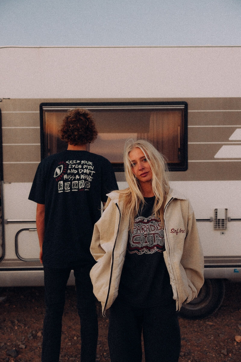 Cord Baseball Jacket - Vintage White