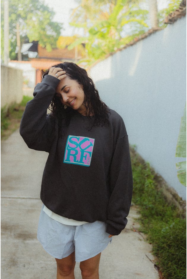 Surf Square Sweat - Stone Grey Surf Square Sweat - Stone Grey