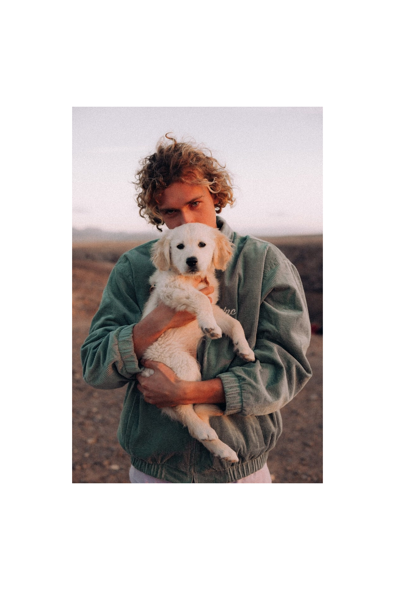 Cord Baseball Jacket - White Sage