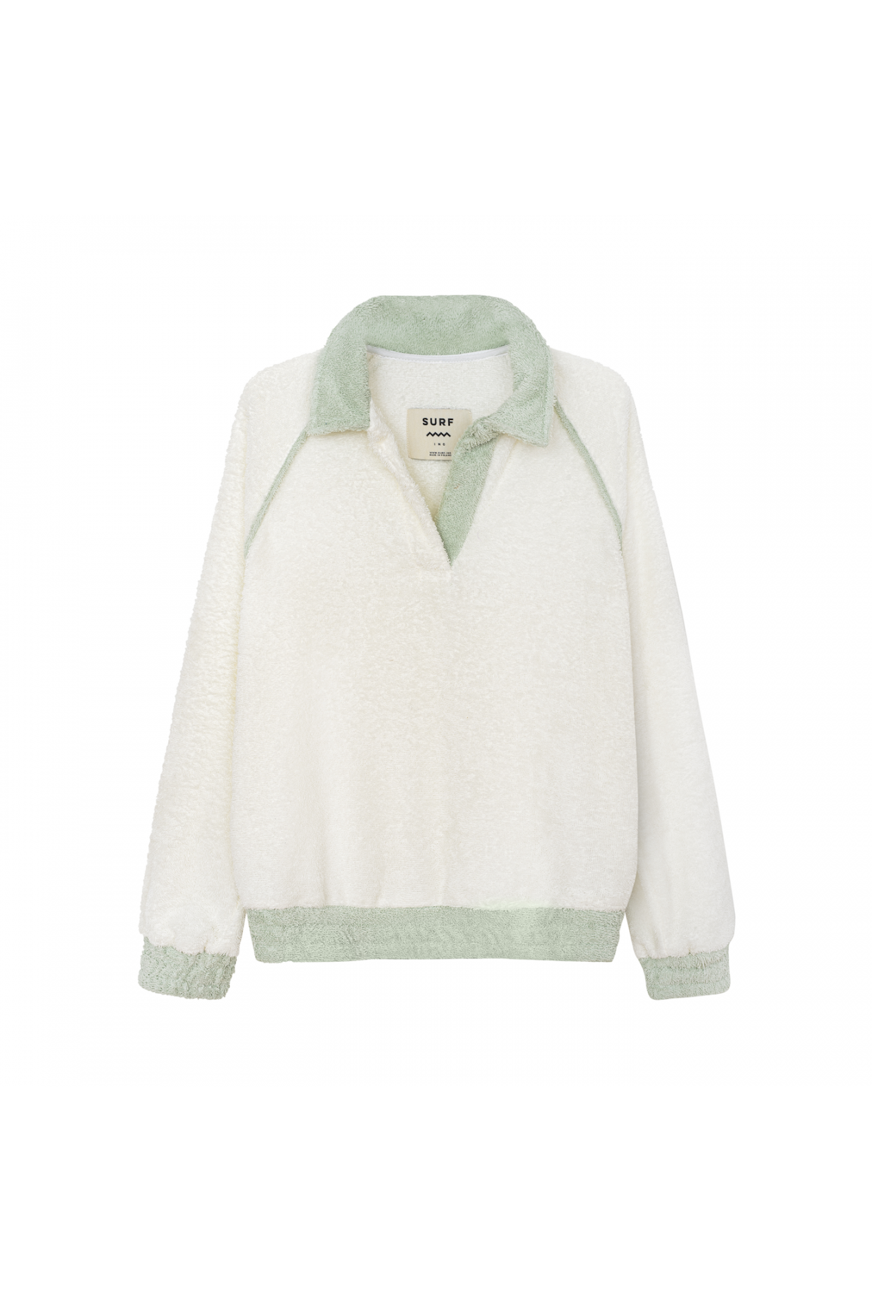 Frotte Polo Sweat - Vintage White Frotte Polo Sweat - Vintage White