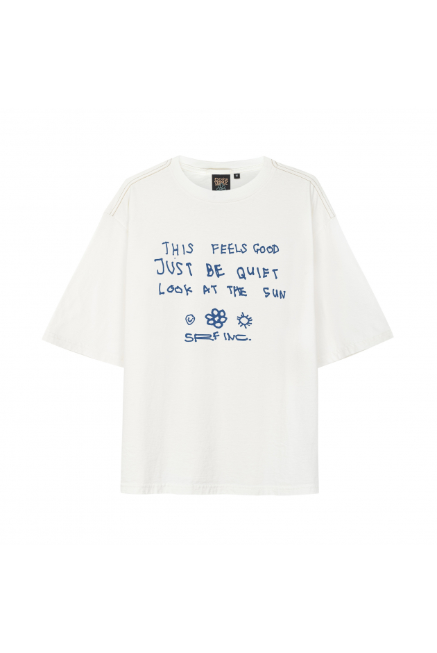 Ubrania Damskie  | Just Be Quiet Box Tee - Vintage White | Surf Inc.
