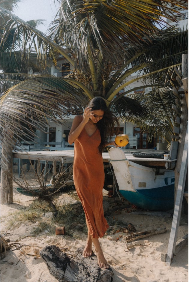 Midi Twisted Dress - Copper Midi Twisted Dress - Copper