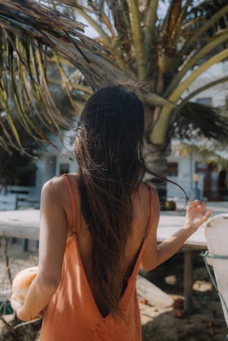 Midi Twisted Dress - Copper