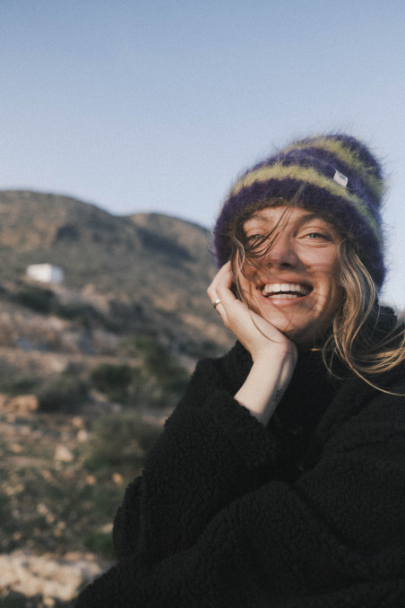 Flip Drip Beanie - Lime & Plum Flip Drip Beanie - Lime & Plum