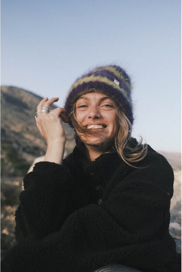 Flip Drip Beanie - Lime & Plum Flip Drip Beanie - Lime & Plum