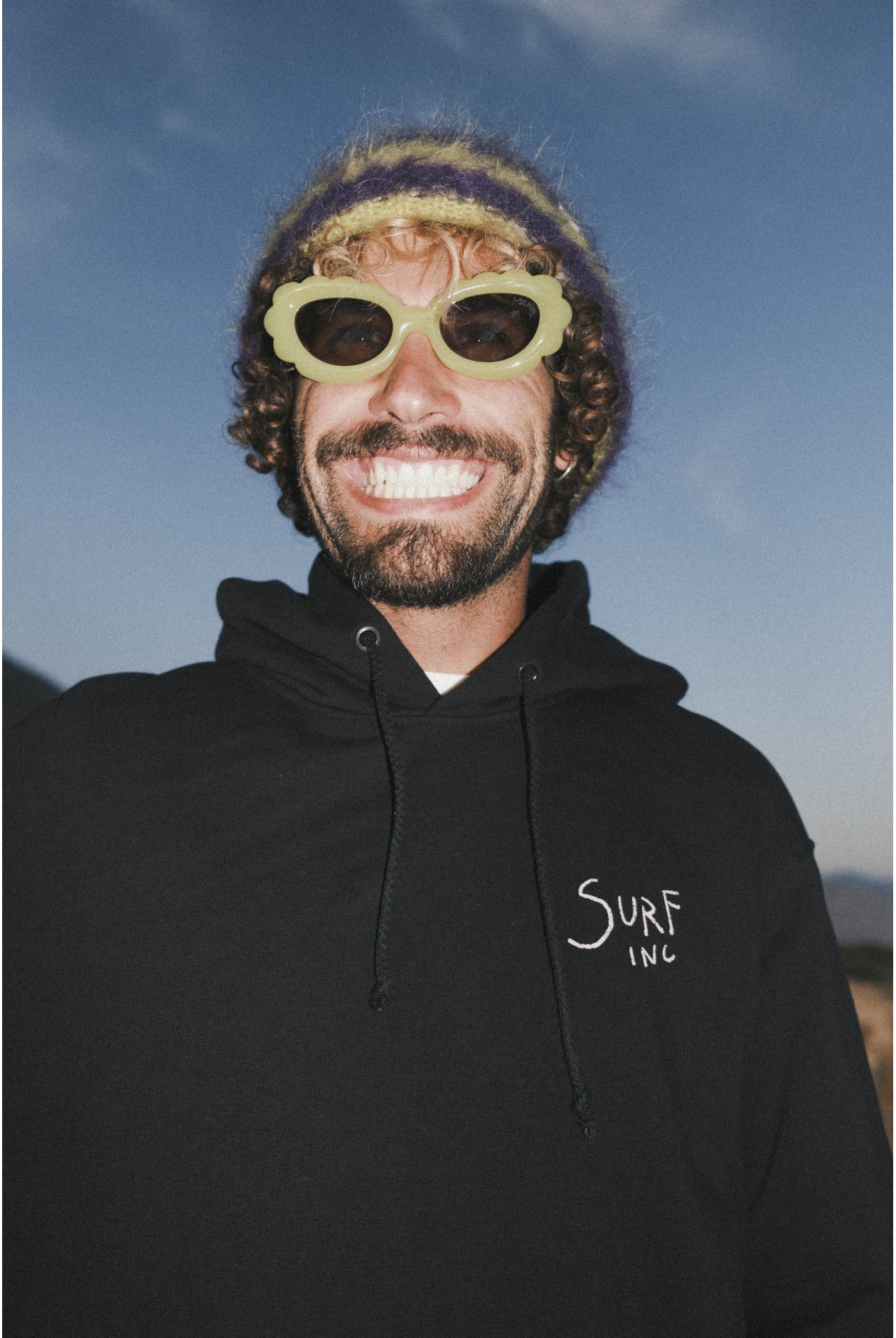 Flip Drip Beanie - Lime & Plum Flip Drip Beanie - Lime & Plum