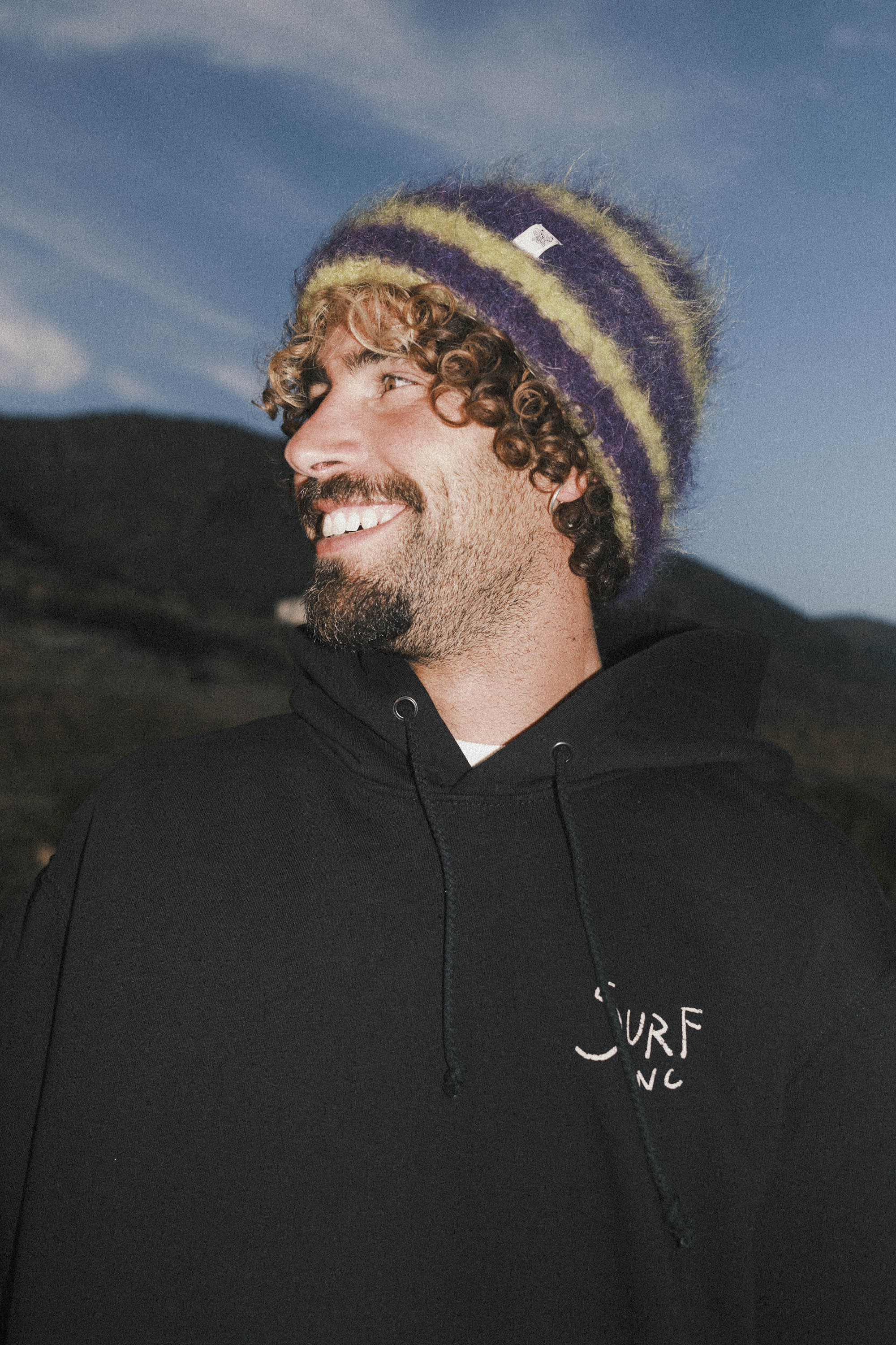 Flip Drip Beanie - Lime & Plum