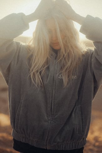 Cord Baseball Jacket -...