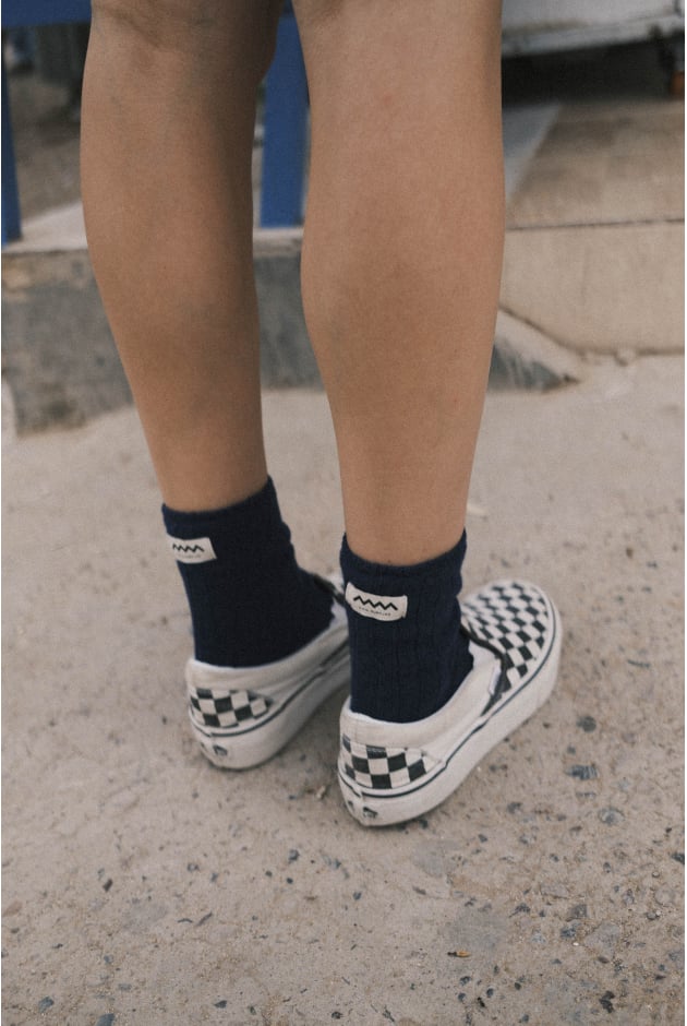 Just Pleasure Wool Socks - Deep Blue Just Pleasure Wool Socks - Deep Blue