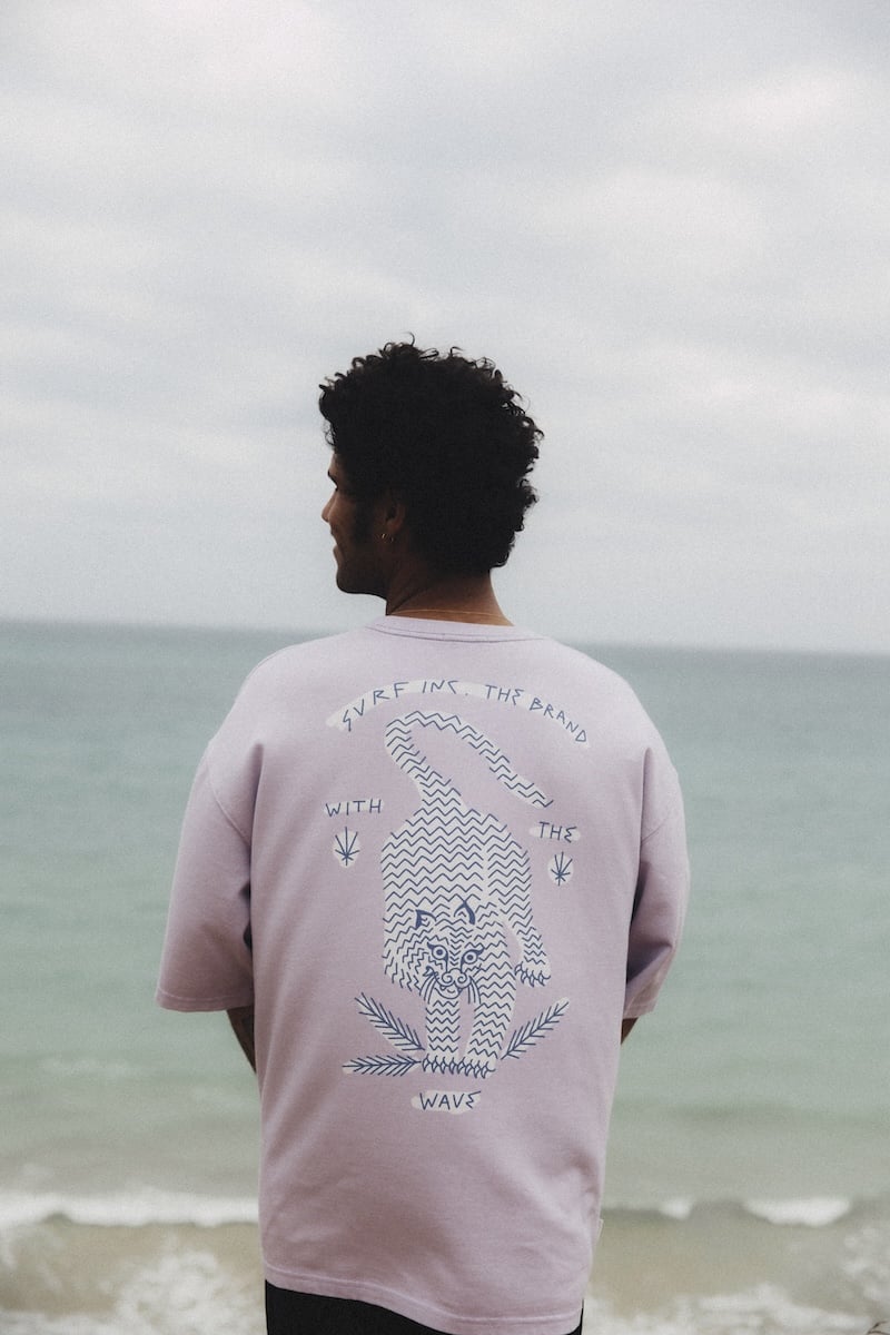 Wave Tiger Tee - Purple Haze
