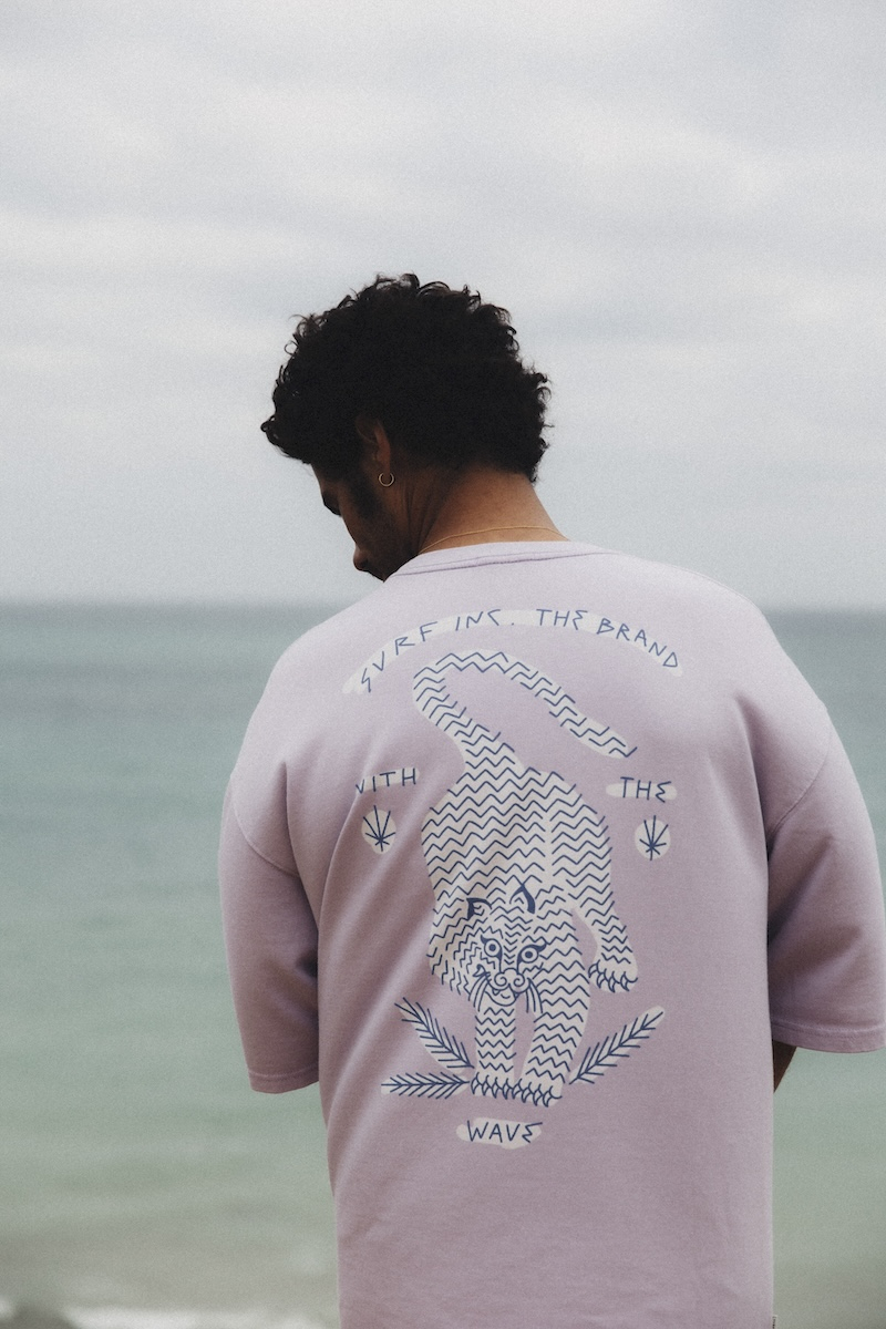 Wave Tiger Tee - Purple Haze