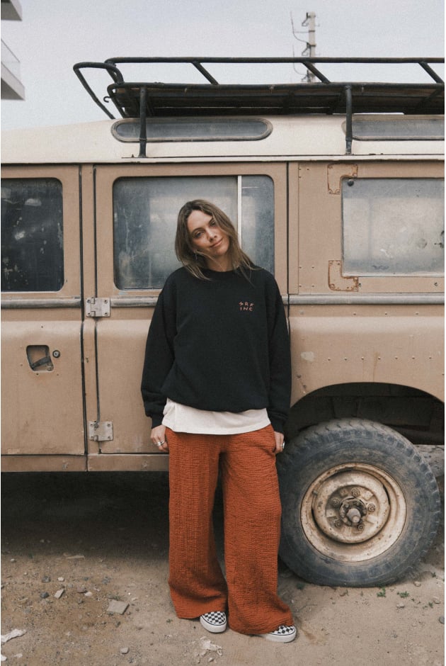 Textured Loose Pants - Terra Textured Loose Pants - Terra