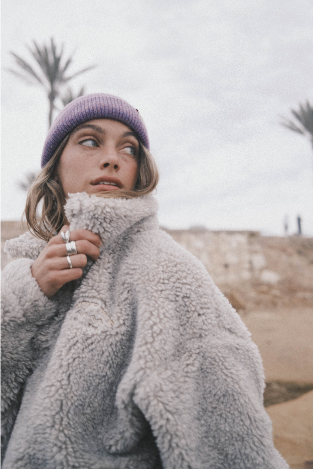 Sherpa High Neck Sweat - Salt and Pepper | Surf Sherpa High Neck Sweat - Salt and Pepper | Surf