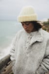 Sherpa High Neck Sweat - Salt and Pepper