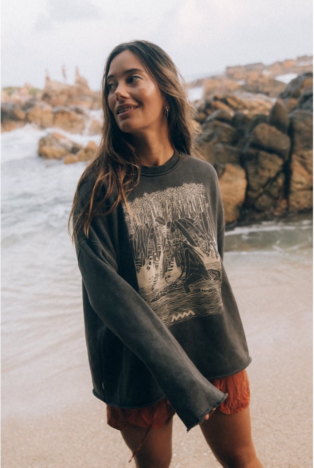 Just Swimming Crewwide - Stonewashed Black Just Swimming Crewwide - Stonewashed Black