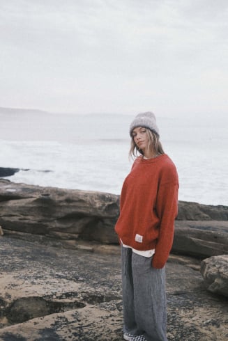 Surf Bum Sweater - Formula Red