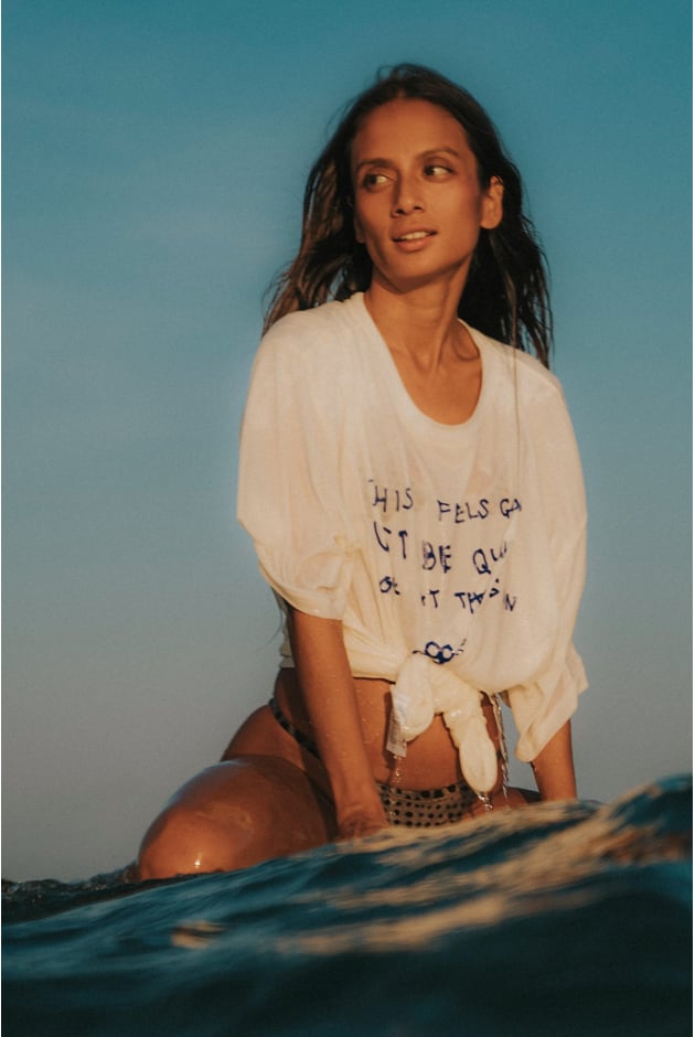 Just Be Quiet Box Tee - Vintage White | Surf Inc. Just Be Quiet Box Tee - Vintage White | Surf Inc.