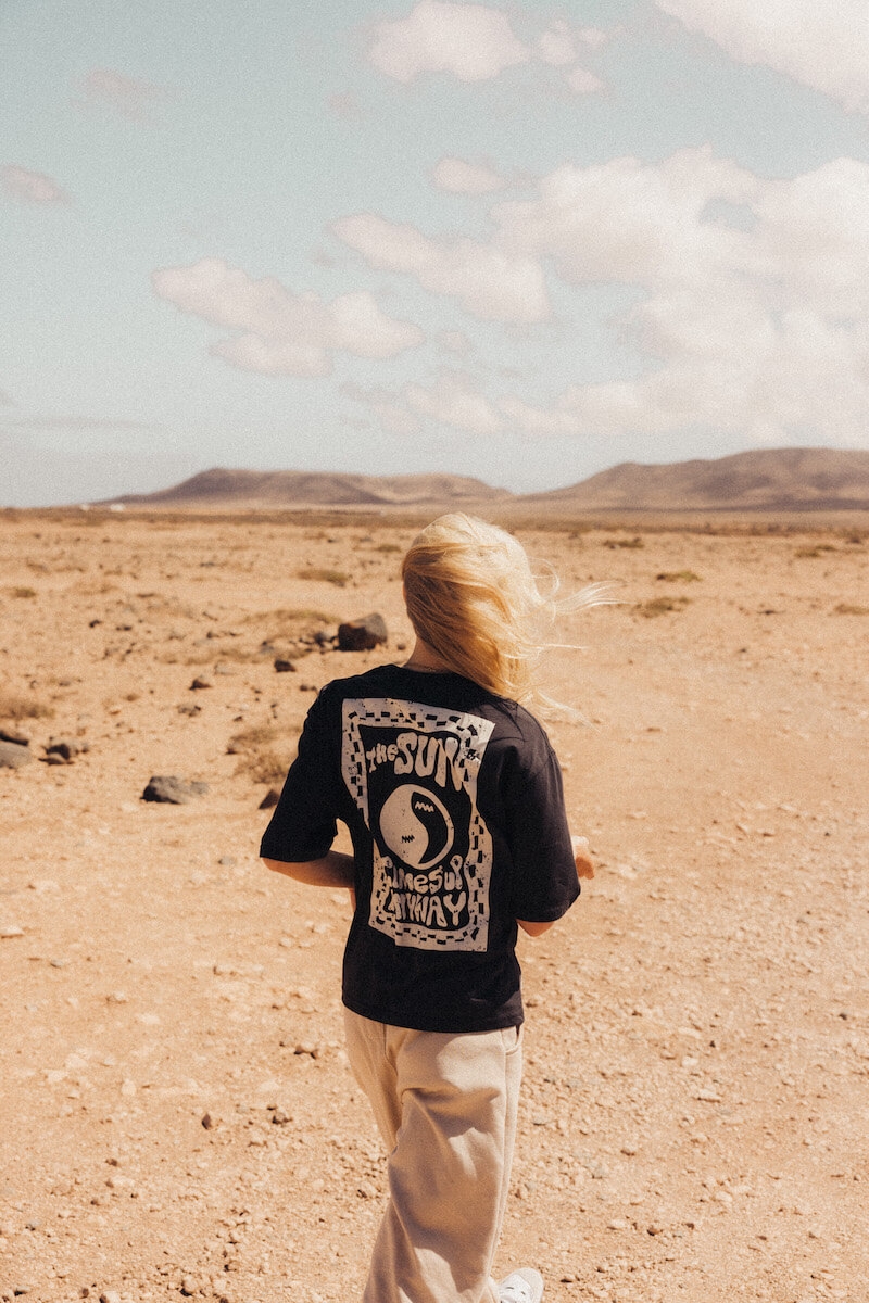 Yin Yang Box Tee - Acid Black