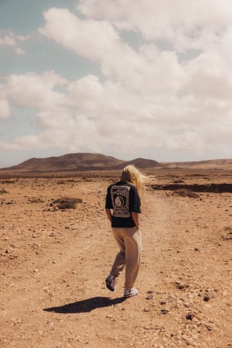 Yin Yang Box Tee - Acid Black