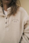 Sherpa High Neck Sweat - Vintage White