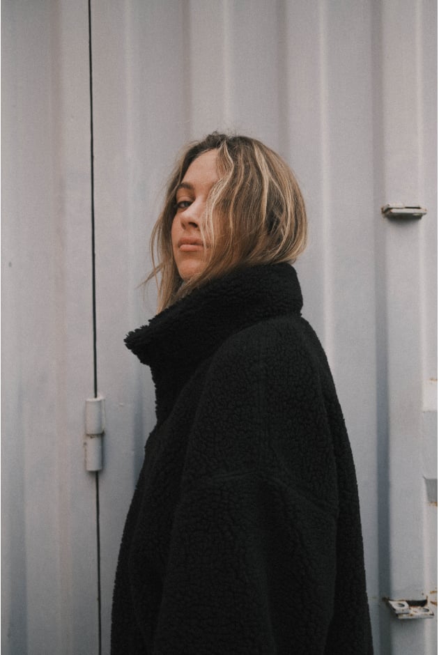 Black Sherpa High Neck Sweat - Space Black Black Sherpa High Neck Sweat - Space Black