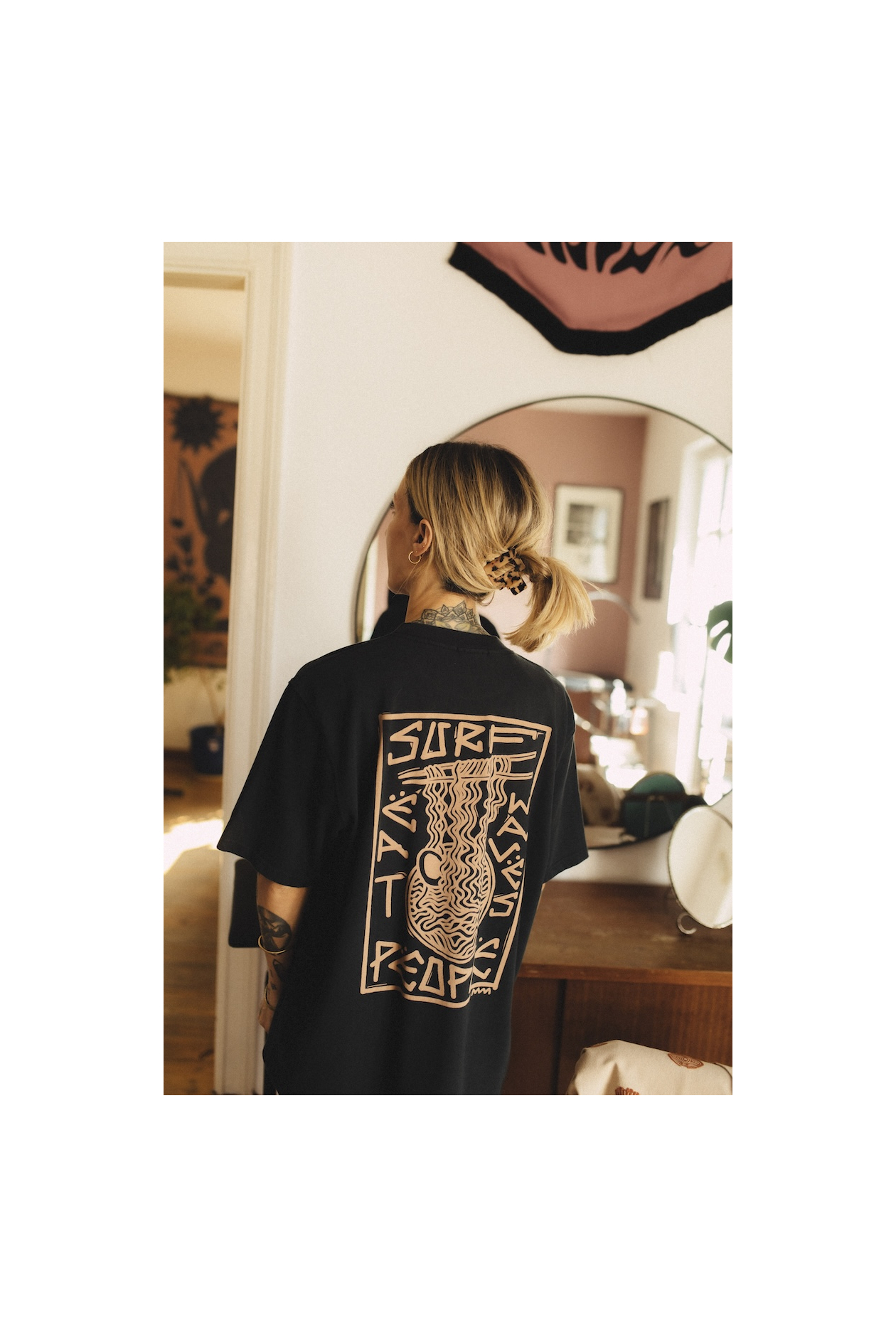 Surf Ramen Tee - Acid Black