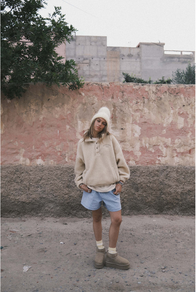 Denim Stripe Shorts - Light Blue Denim Stripe Shorts - Light Blue