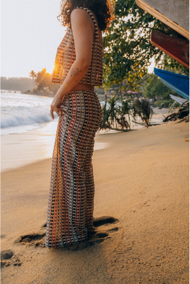 Crochet Loose Pants - Multicolor Crochet Loose Pants - Multicolor