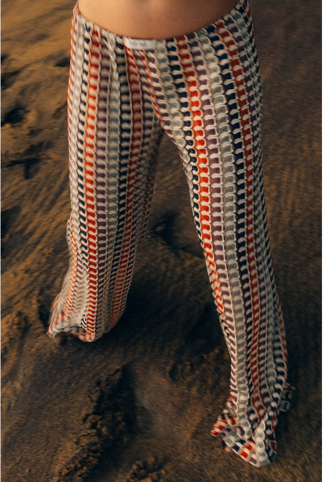 Crochet Loose Pants - Multicolor Crochet Loose Pants - Multicolor