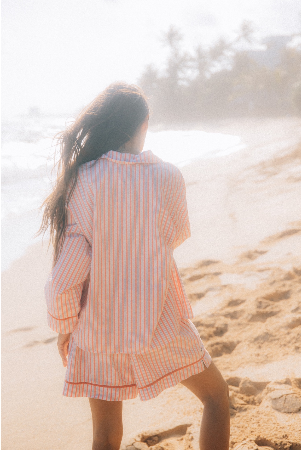 Whitney Stripe Shirt - Mango Kush | Surf Inc.