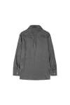 Cupro Loose Shirt - Stone Grey
