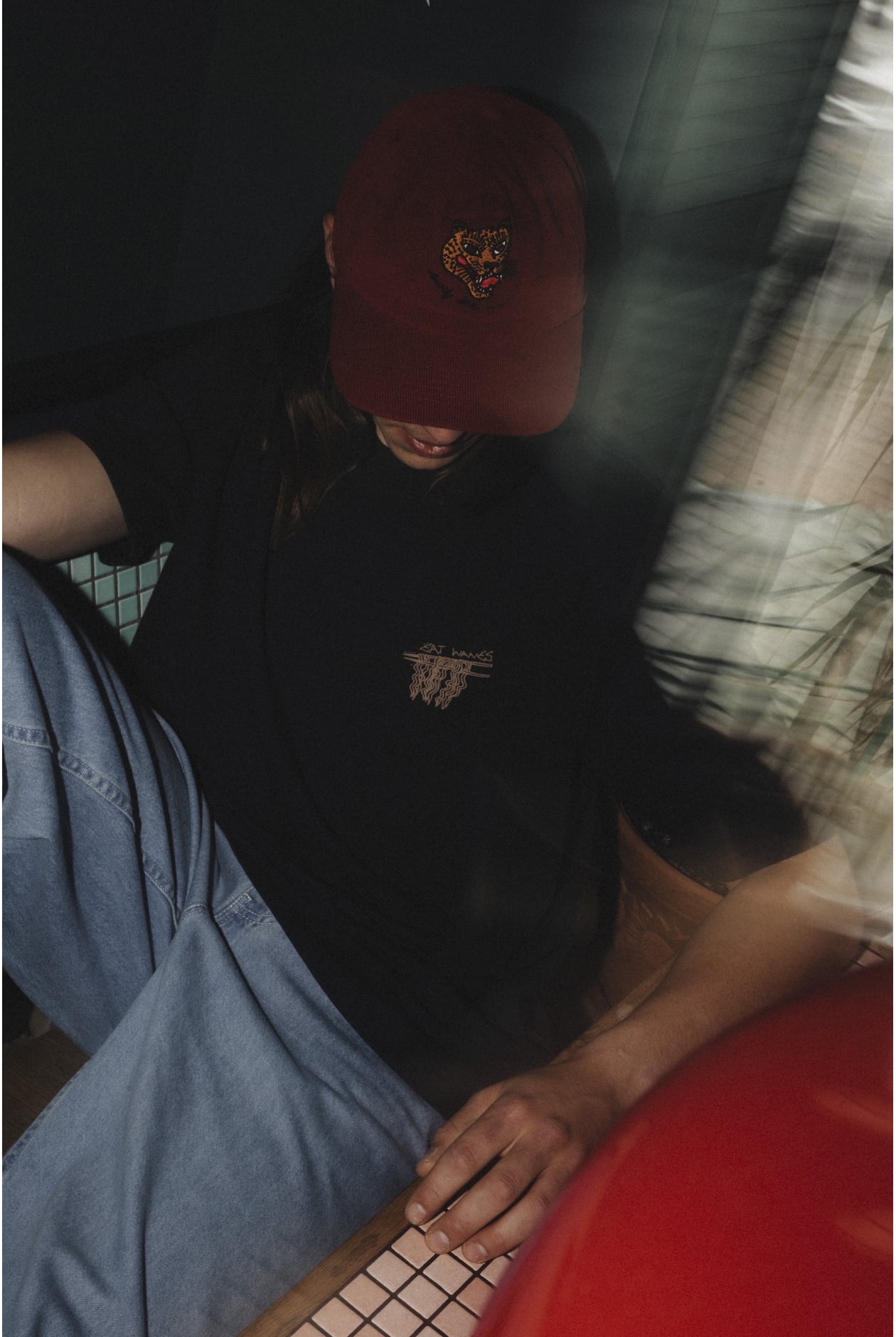 Surf Ramen Tee - Acid Black