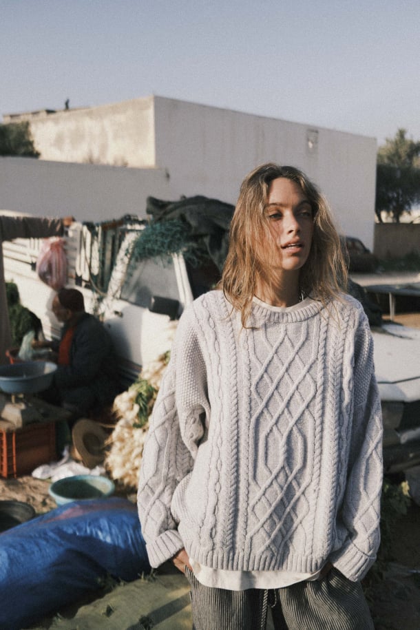 Sweaters & Jumpers Womens  | Ferrel Sweater - Light Grey | Surf Inc.