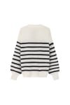 Striped Wool Sweater - Vintage White