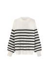 Striped Wool Sweater - Vintage White