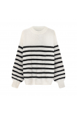 Striped Wool Sweater - Vintage White Striped Wool Sweater - Vintage White