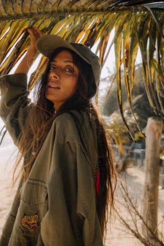 Mat Cat Jacket - Khaki Tree