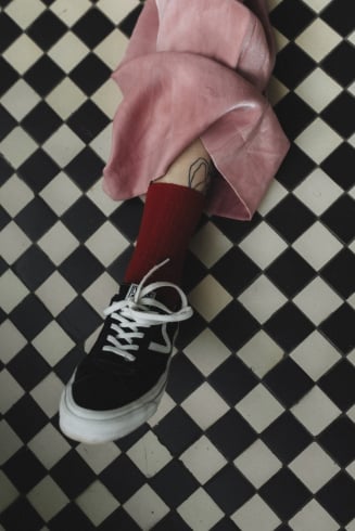 Just Pleasure Wool Socks - Formula Red