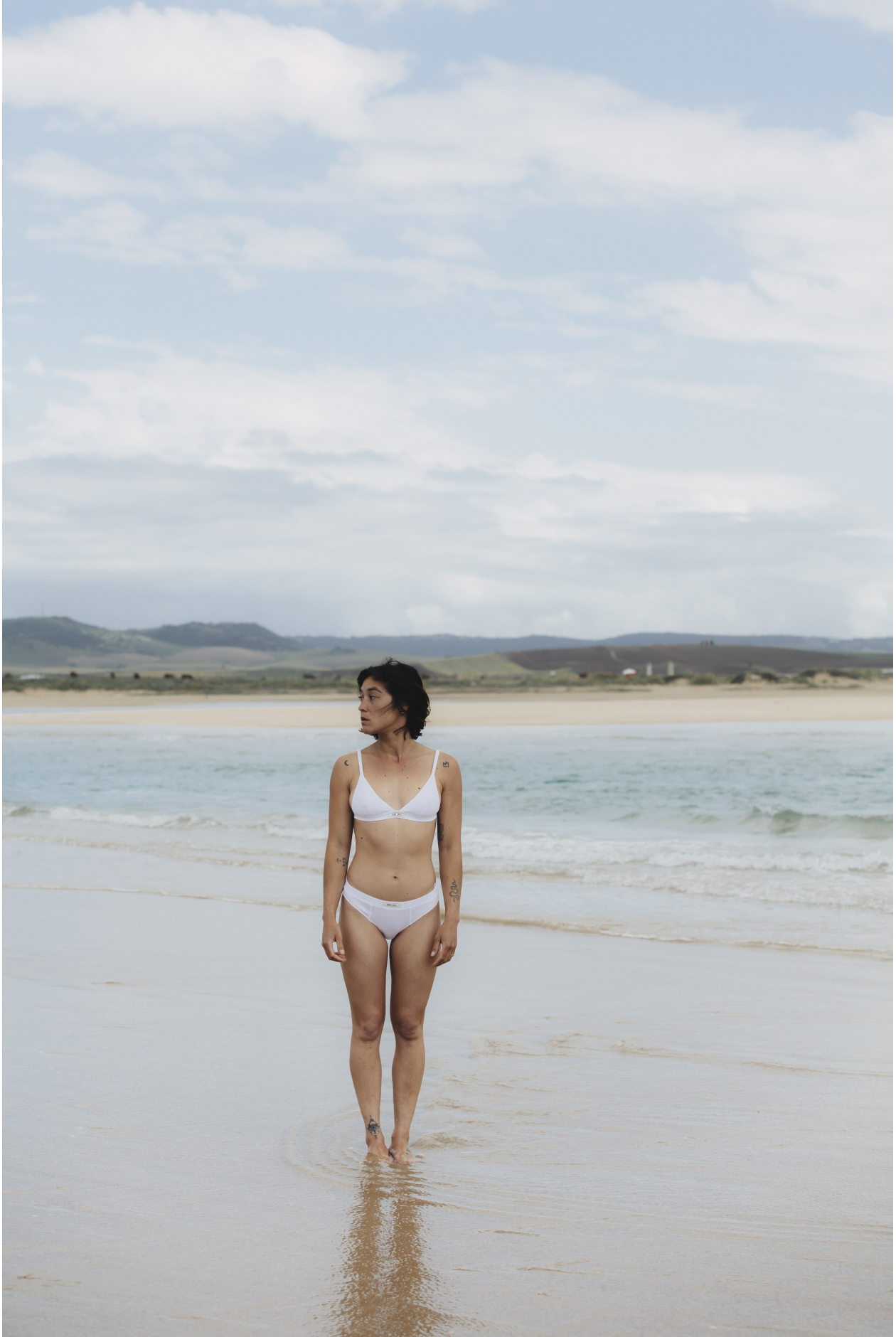 Stripe Lyocell Boxer Undies - Paper White Stripe Lyocell Boxer Undies - Paper White