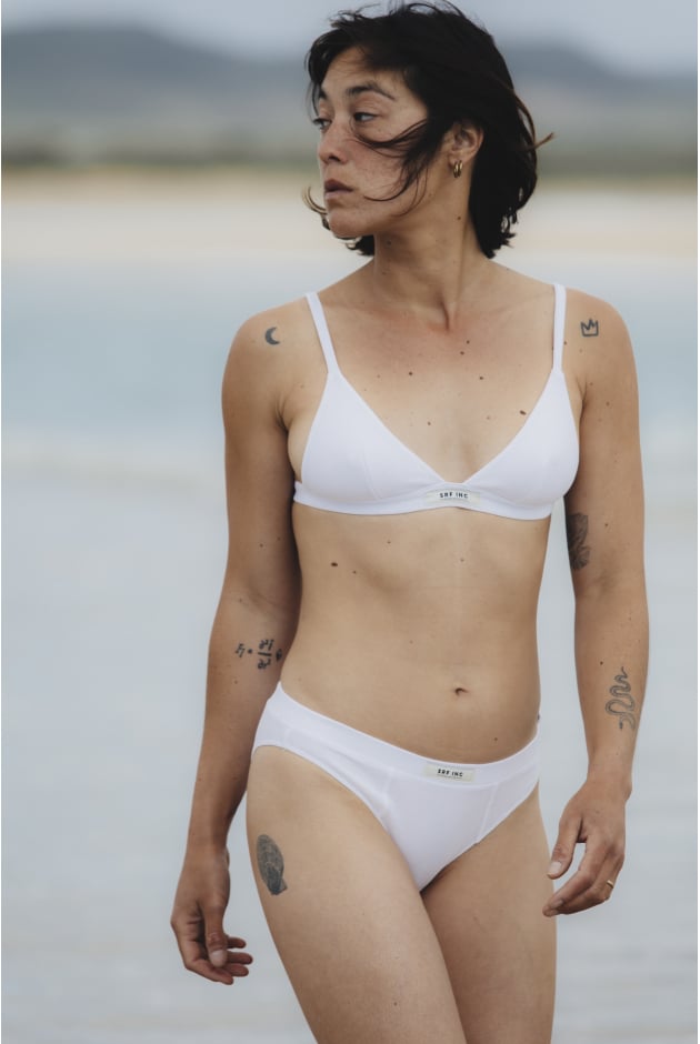 Stripe Lyocell Boxer Undies - Paper White Stripe Lyocell Boxer Undies - Paper White