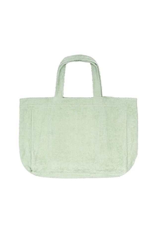 Two-Sided Frotte Beach Bag - White Sage Two-Sided Frotte Beach Bag - White Sage