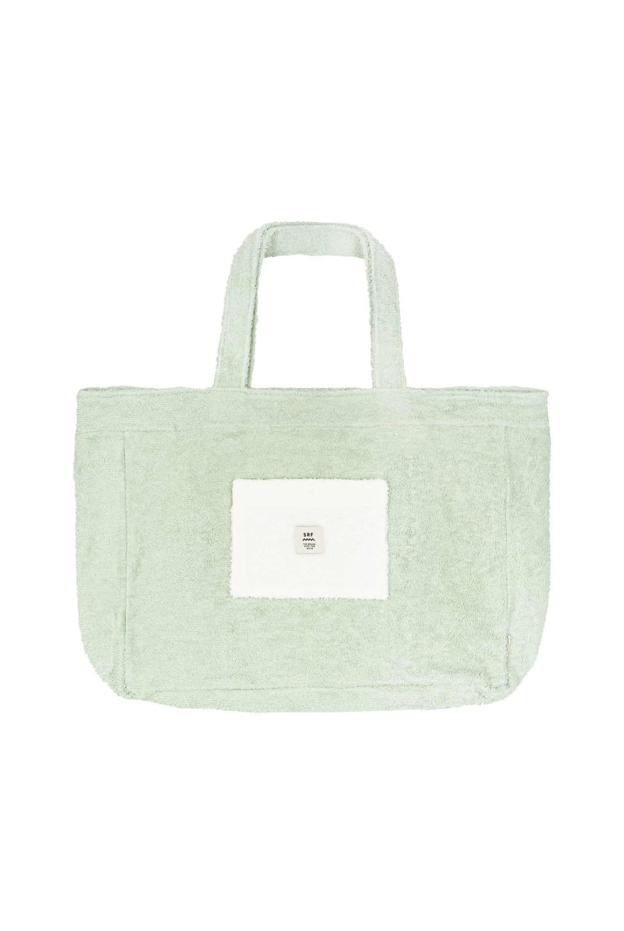 Two-Sided Frotte Beach Bag - White Sage Two-Sided Frotte Beach Bag - White Sage