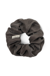 Cupro Hair Scrunchie - Stone Grey