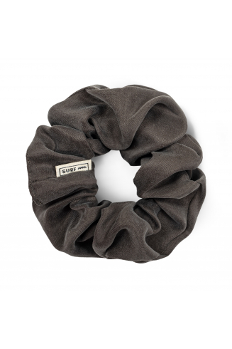 Cupro Hair Scrunchie - Stone Grey