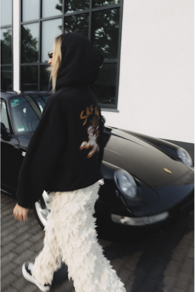 Ruffled Loose Pants - Super Natural Ruffled Loose Pants - Super Natural