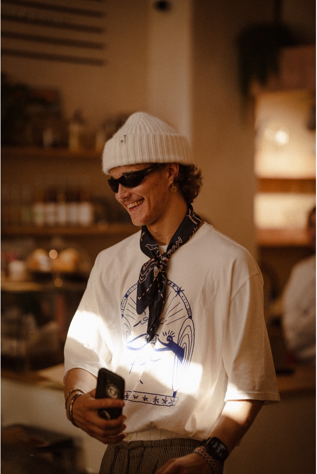 UBRANIAMęskie  | Cosmic Pleasure Box Tee - Vintage White | Surf Inc.